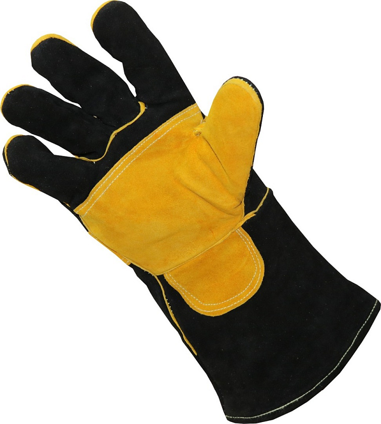 Prime, Краги спилковые, усиленная ладонь (черные) Start