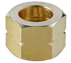 Гайка накидная М16х1,5, LH. латунь   