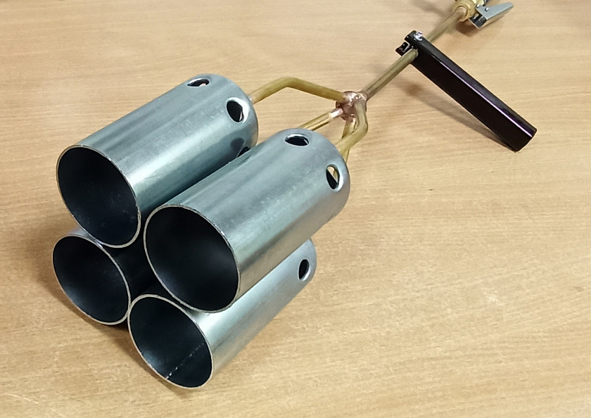 Горелка газовоздушная рычажная 4-х факельная ГВ ДЖЕТ 119