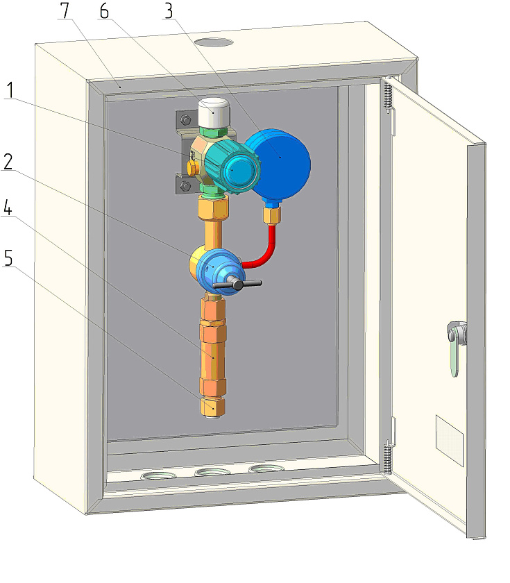 Пост газоразборный кислородный ПГК-10-З закрытого типа с редуктором СКО-10