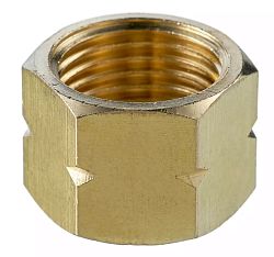 Гайка накидная М16х1,5, LH. латунь   